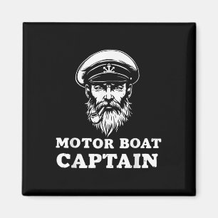 Motor Boat Captain Tee Funny Boating Outfit Sailin Magnet