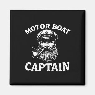 Motor Boat Captain Tee Funny Boating Outfit Sailin Magnet