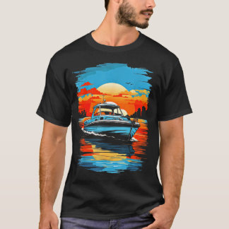 Motor boat yacht cruise summer boating  T-Shirt