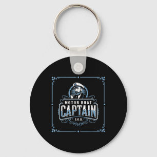 Motor Boatin Captain Funny Boating Lake  Key Ring