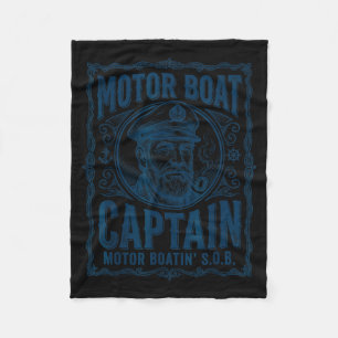 Motor Boatin SOB Motor Boat Captain Pontoon Lake Fleece Blanket