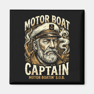 Motor boatin sob motor boat captain pontoon lake magnet