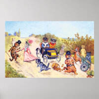 Motor Car Cats Louis Wain