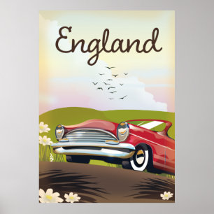 Motor City Detroit Michigan travel poster. Poster