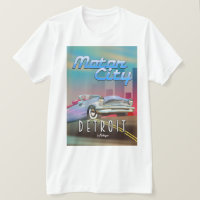 Motor City Detroit Michigan travel poster.