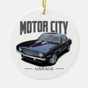 Motor City Garage Camaro Ceramic Ornament