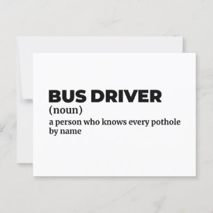 Motor Coach Driver Funny Definition Postcard