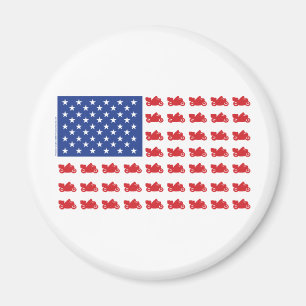 Motor-Cycle-Flag-Cruiser Magnet