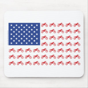 Motor-Cycle-Flag-Moto-Cross Mouse Pad