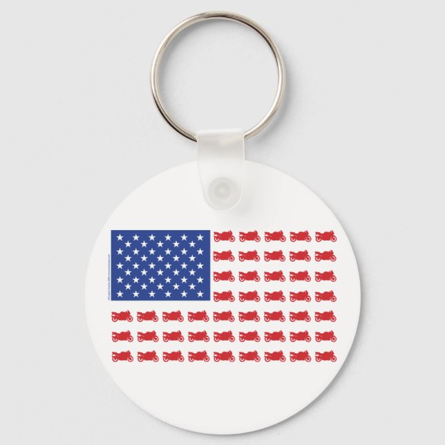 Motor-Cycle-Flag-Sport Key Ring (Front)