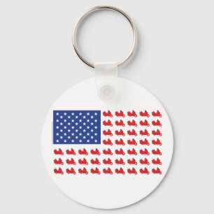Motor-Cycle-Flag-WING Key Ring