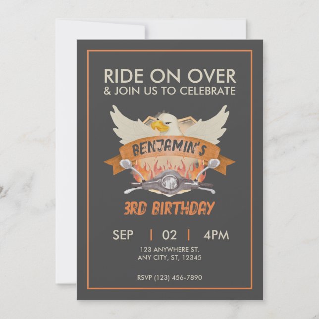 Motor-Cycle Invitation (Front)