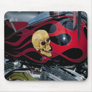 Motor cycle Skull - Fuel Tank Mouse Pad