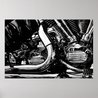 Motor Engine Vector Poster