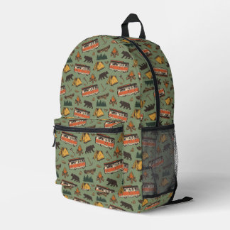 Motor Home Camp Adventures Pattern Printed Backpack
