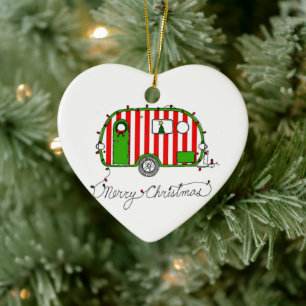 ***MOTOR HOME CHRISTMAS*** CERAMIC ORNAMENT