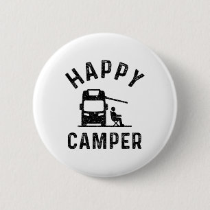 Motor-home Rv Stuff Men Happy Camper 6 Cm Round Badge