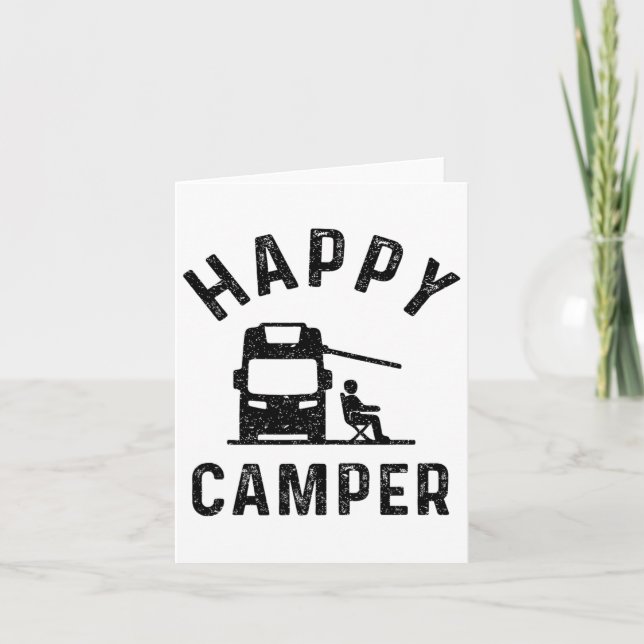 Motor-home Rv Stuff Men Happy Camper  Card (Front)