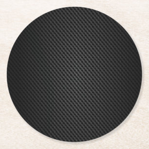 Motor Racing Carbon Fibre Round Paper Coaster