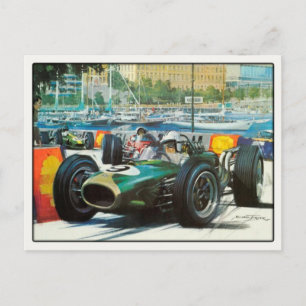 Motor Racing Postcard In Vintage Style