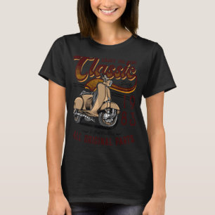 Motor Scooter Classic Moped Rider Birthday 1983 T-Shirt