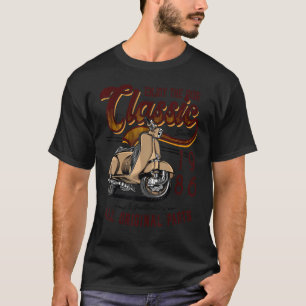 Motor Scooter Classic Moped Rider Birthday 1986 T-Shirt