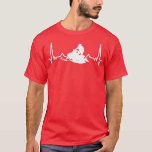 Motor Sled Snowmobiling Snowmobiler Heartbeat Snow T-Shirt