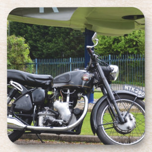 Motorbike And Spitfire Coaster