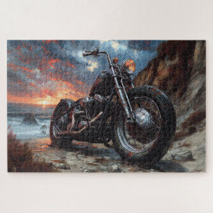 Motorbike and Sunset Jigsaw Puzzle