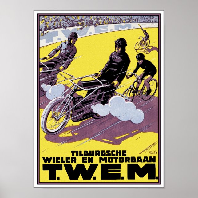 Motorbike & Bicycle Race Poster (Front)