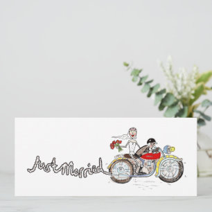 Motorbike Bride and Groom Wedding Evening Invitation