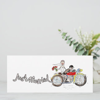 Motorbike Bride and Groom Wedding Evening Invitation