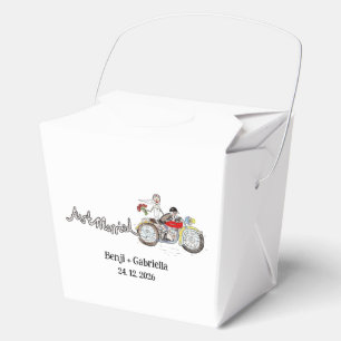 Motorbike Bride and Groom Wedding Favour Box