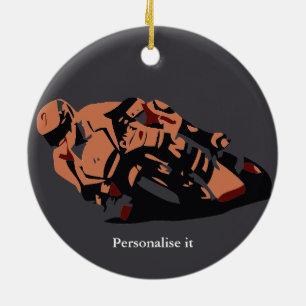 Motorbike Ceramic Tree Decoration