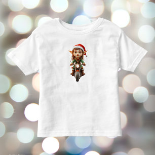 Motorbike Christmas Elf Toddler's Tee