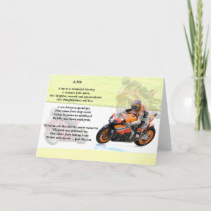 Motorbike Design - Son poem Card