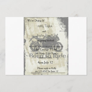 Motorbike Engagement Invitation