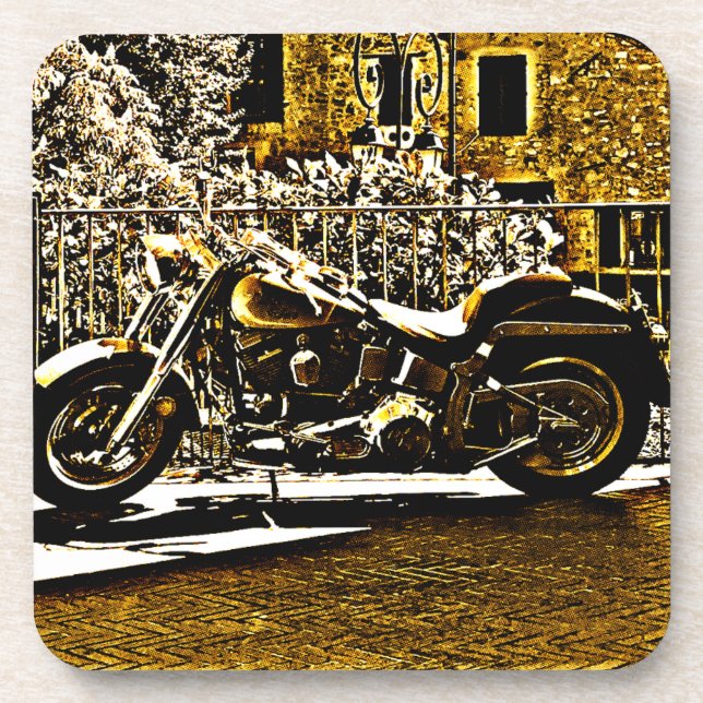 Motorbike in Ancient Valbonne France  Coaster (Front)