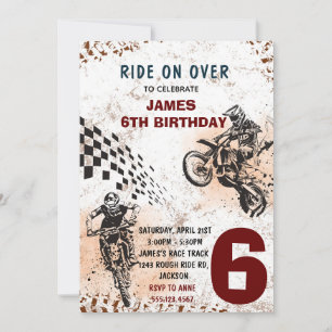 Motorbike Invitation Dirt Bike Party Invitation