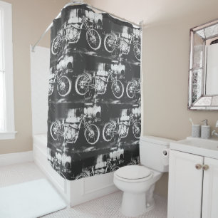 Motorbike Motorcycle Biker Rider Bike Shower Curtain