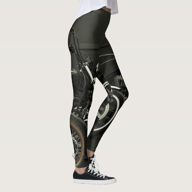 Motorbike Motorcycle Biker Rider Motorbikes Leggings (Right)
