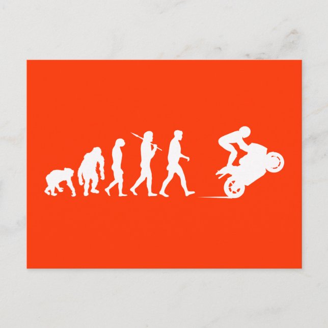 Motorbike motorcycle Moto GP bikers evolution Postcard (Front)