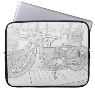 Motorbike Motorcycle Rider Laptop Sleeve