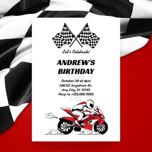 Motorbike racer Invitation