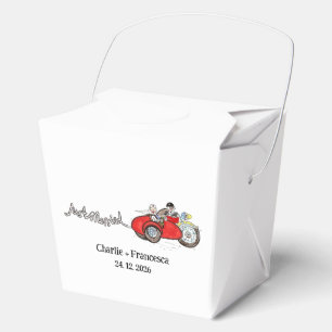 Motorbike & Sidecar Bride and Groom Wedding Favour Box
