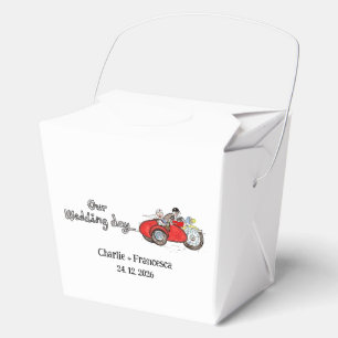 Motorbike & Sidecar Bride and Groom Wedding Favour Box