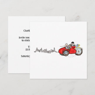 Motorbike & Sidecar Wedding Evening Invitation