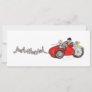 Motorbike & Sidecar Wedding Evening Invitation