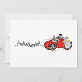 Motorbike & Sidecar Wedding Evening Invitation