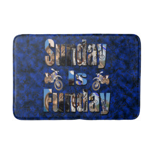 Motorbike Sunday Is Funday, Bath Mat